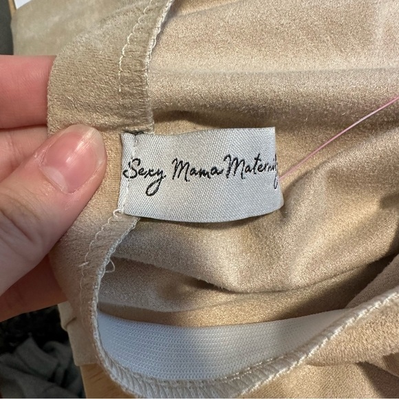 New Sexy mama faux suede tan midi skirt - Picture 6 of 12